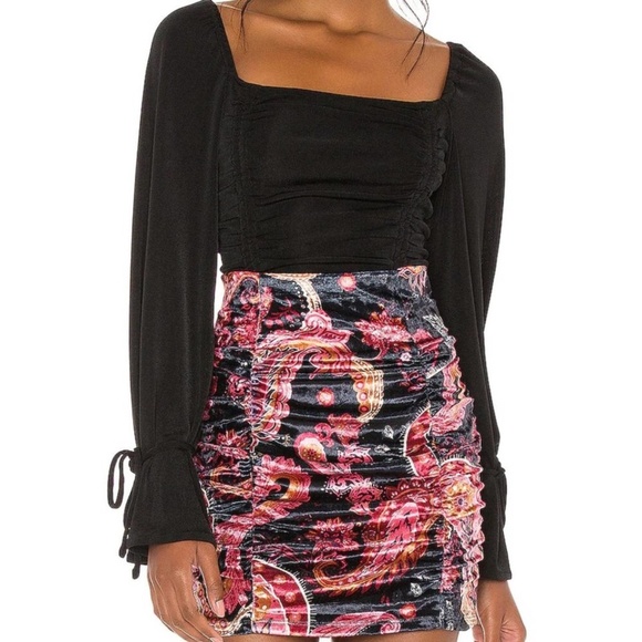 Intimately Free People Rouched Bodysuit in black sz small - Picture 7 of 9